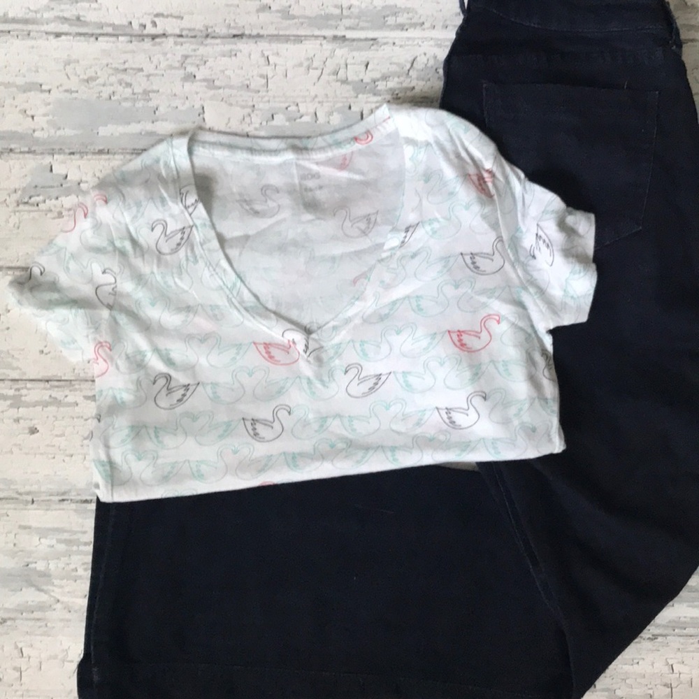 BDG swan print cotton tee